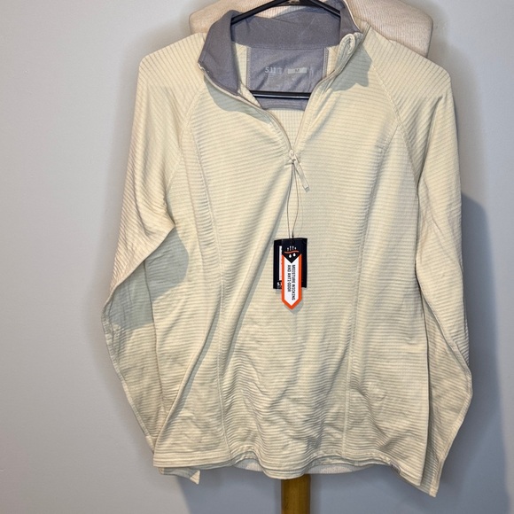 5.11 Tactical Men's Cream and Gray Zip-Up Sweater - Picture 1 of 6